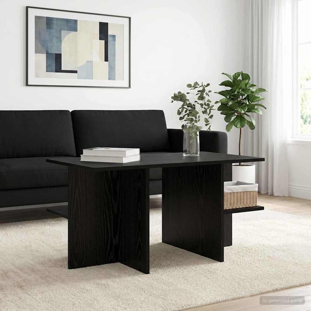 Kaffebord Svart eik 87 x 50 x 45 cm Konstruert tre