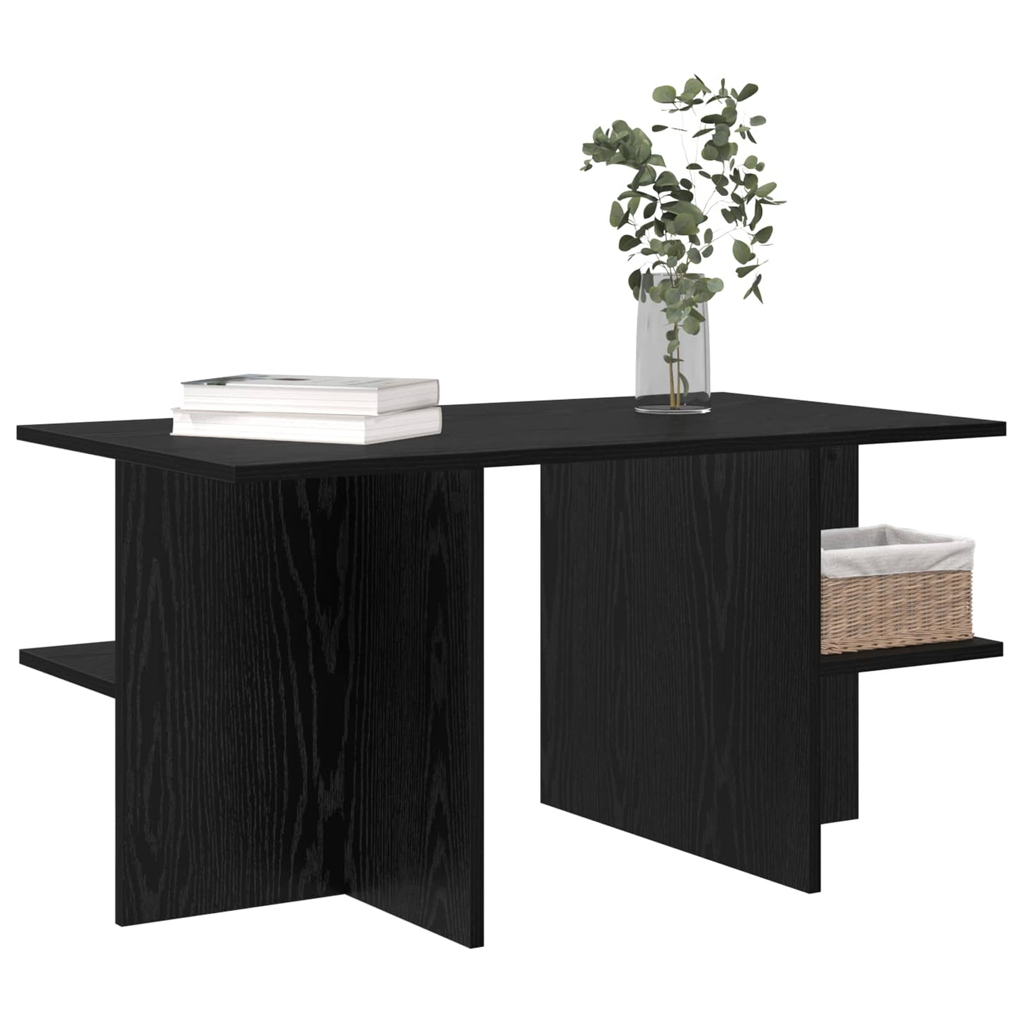 Kaffebord Svart eik 87 x 50 x 45 cm Konstruert tre