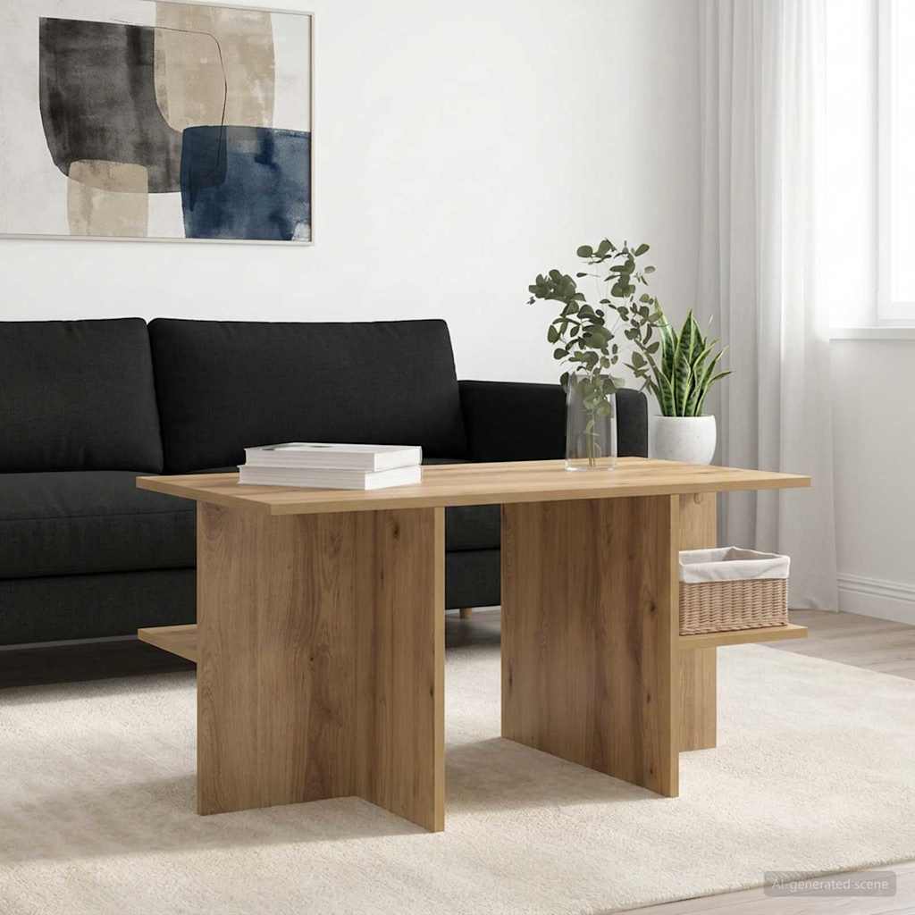 Kaffebord Artisan eik 87 x 50 x 45 cm Konstruert tre
