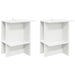 Kaffebord 2 pcs Hvit 40 x 30 x 49 cm Konstruert tre