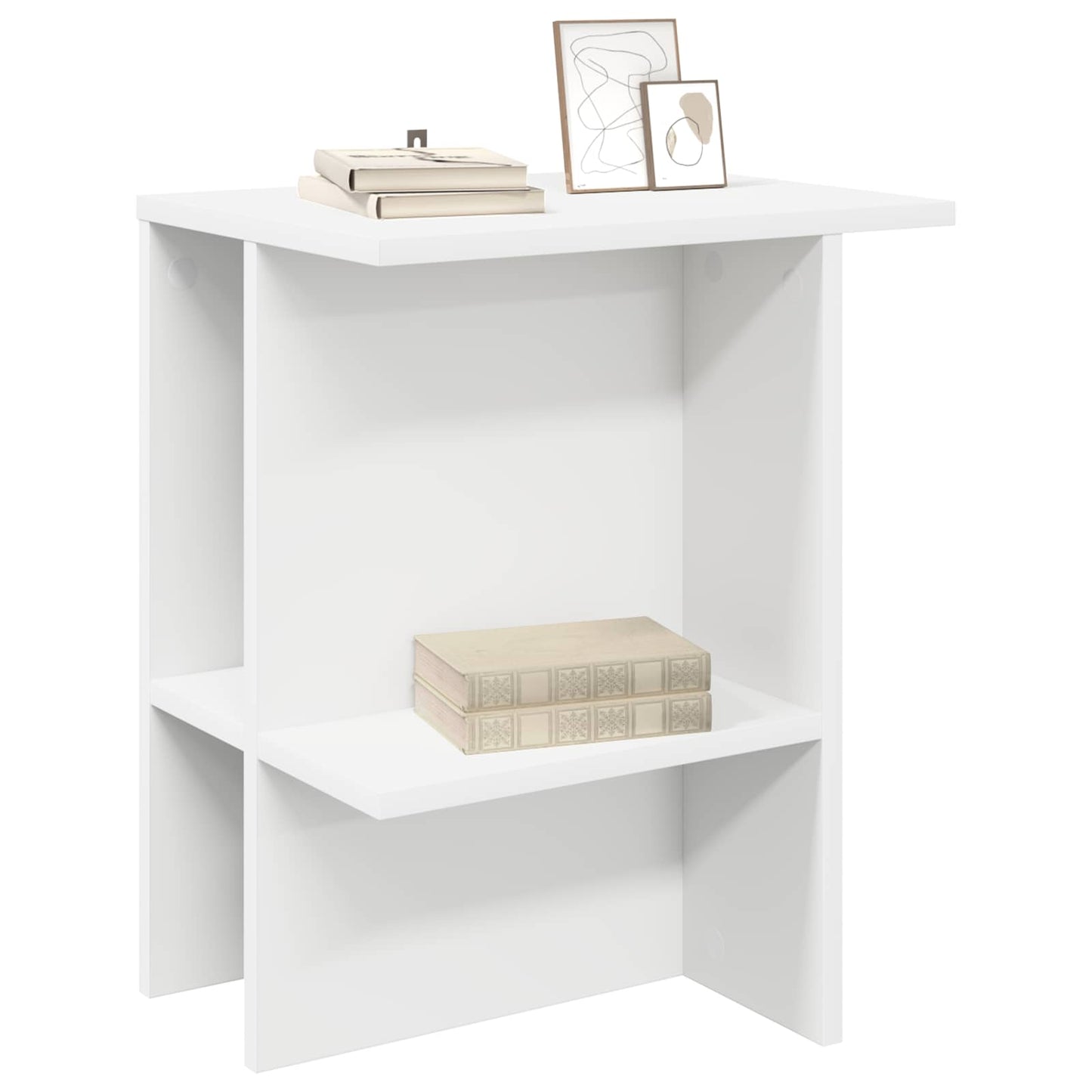 Kaffebord 2 pcs Hvit 40 x 30 x 49 cm Konstruert tre