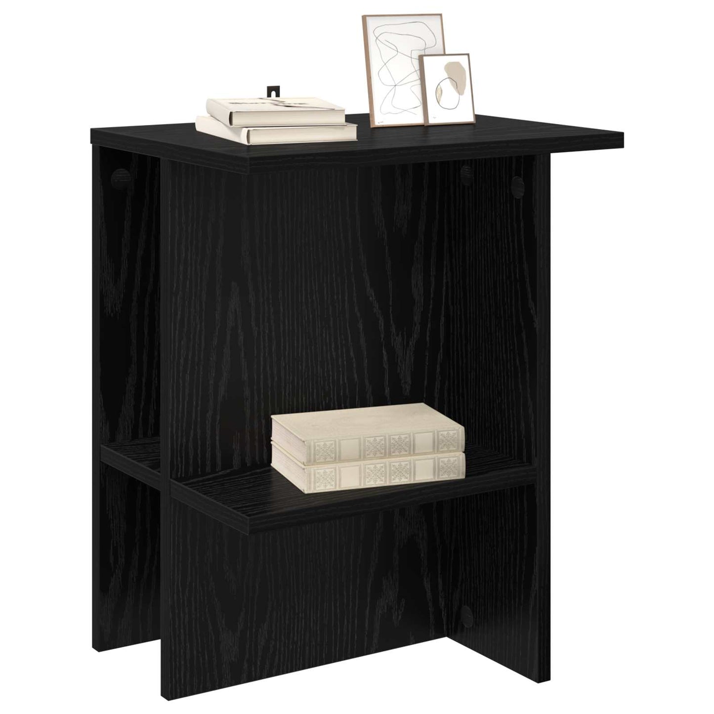 Kaffebord 2 pcs Svart eik 40 x 30 x 49 cm Konstruert tre