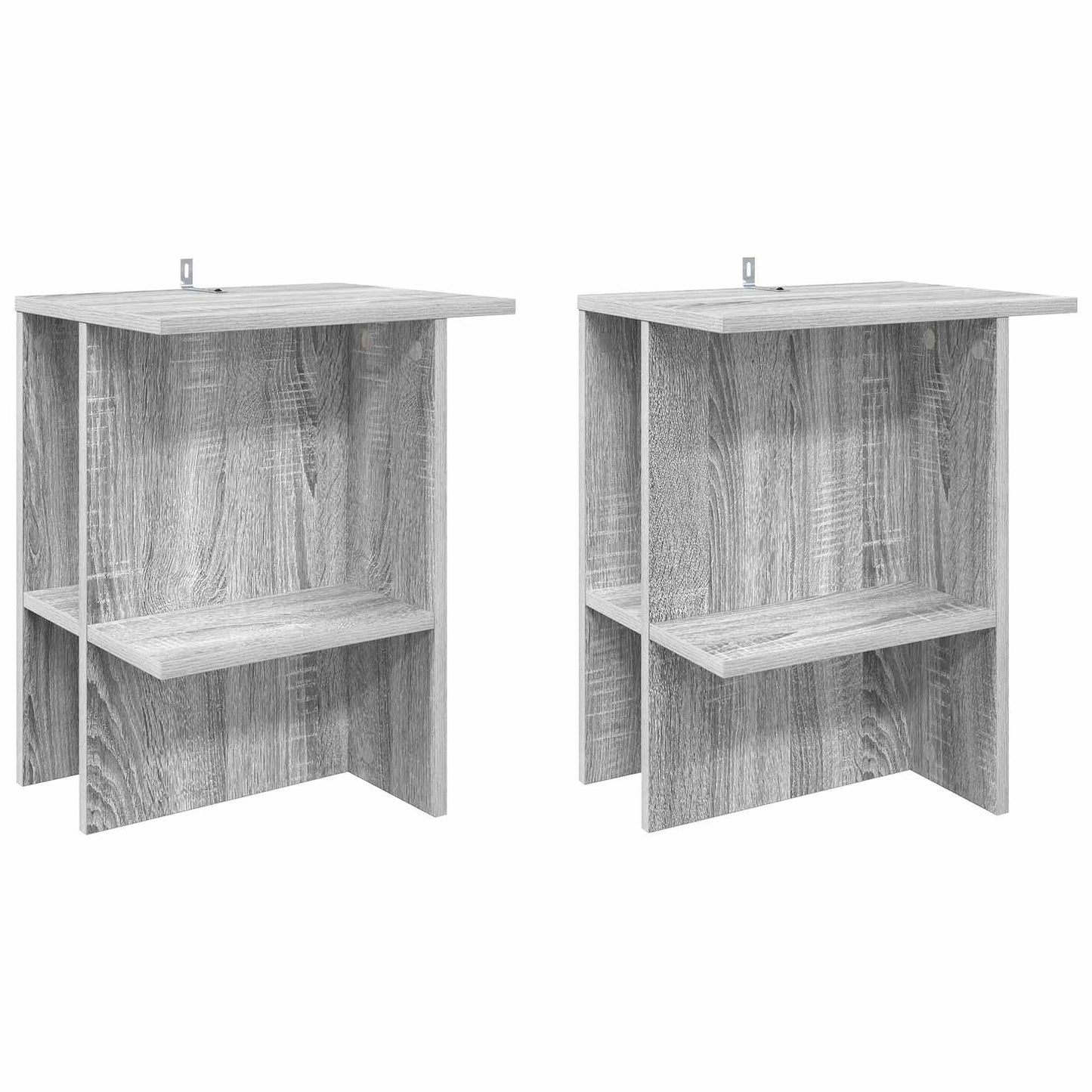 Kaffebord 2 pcs Grå sonoma 40 x 30 x 49 cm Konstruert tre