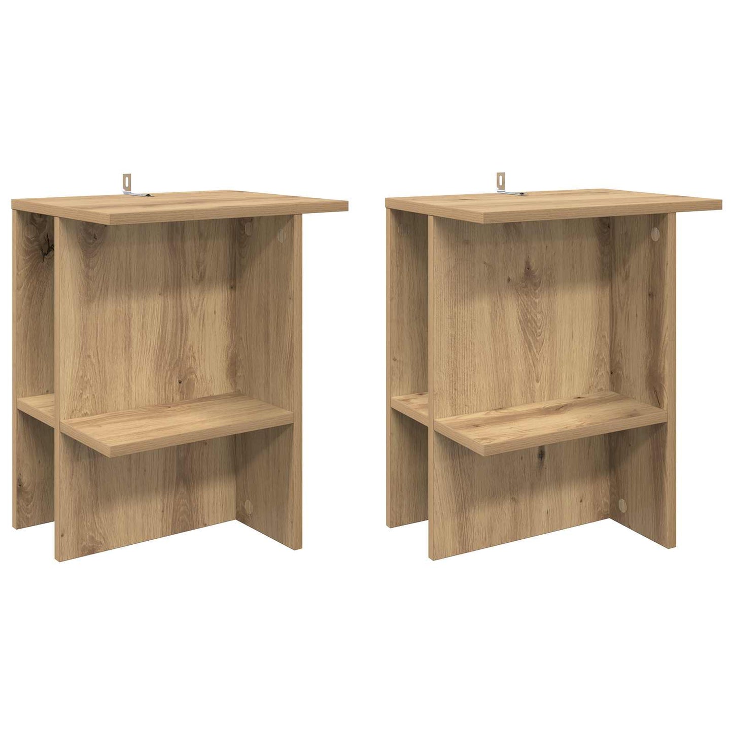 Kaffebord 2 pcs Artisan eik 40 x 30 x 49 cm Konstruert tre
