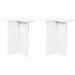 Sidetabell med lagring 2 pcs Hvit Ø 39 x 38 cm Konstruert tre