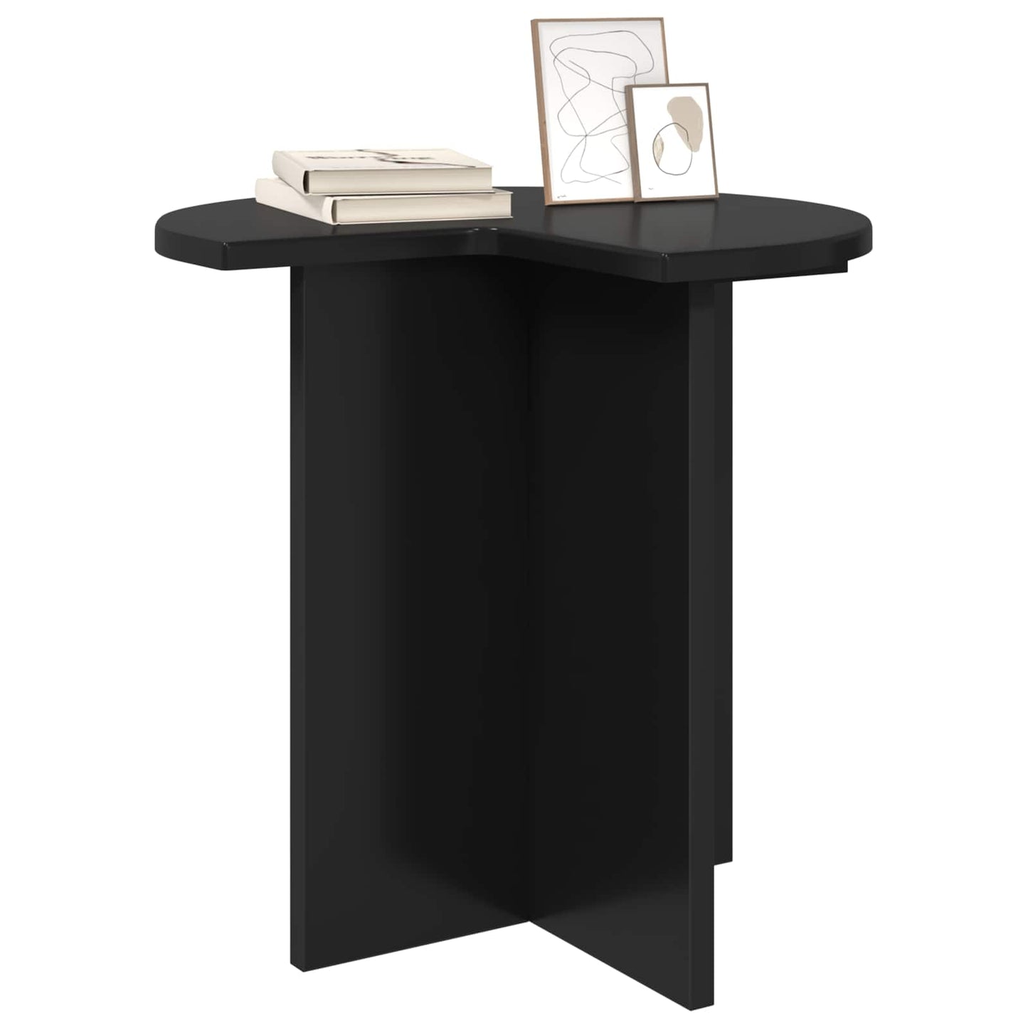 Sidetabell med lagring Svart eik Ø 39 x 38 cm Konstruert tre