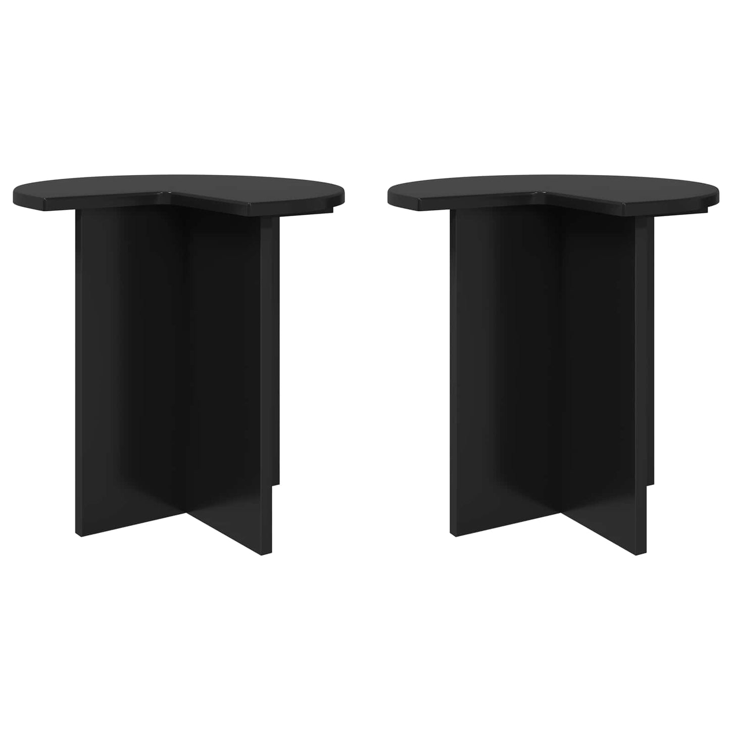 Sidetabell 2 pcs Svart eik Ø 39 x 38 cm Konstruert tre