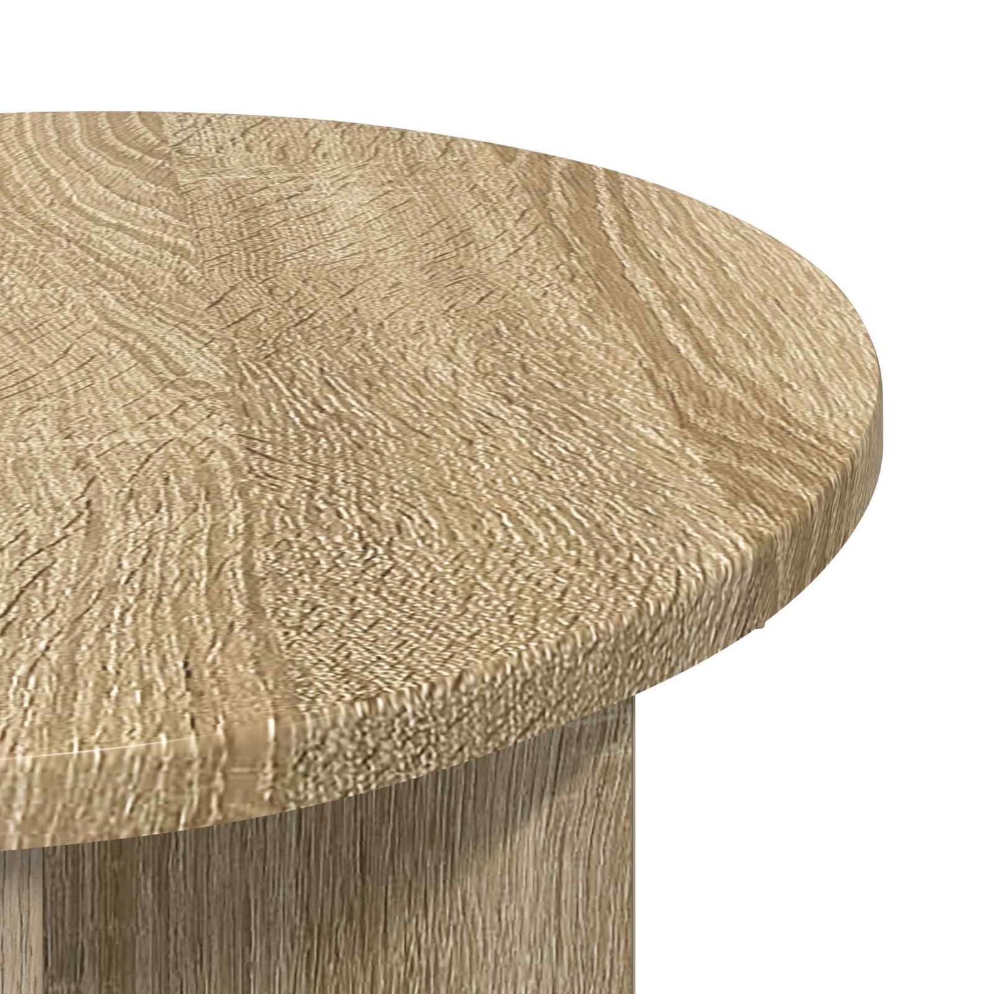 Sidetabell 2 pcs Sonoma eik Ø 39 x 38 cm Konstruert tre