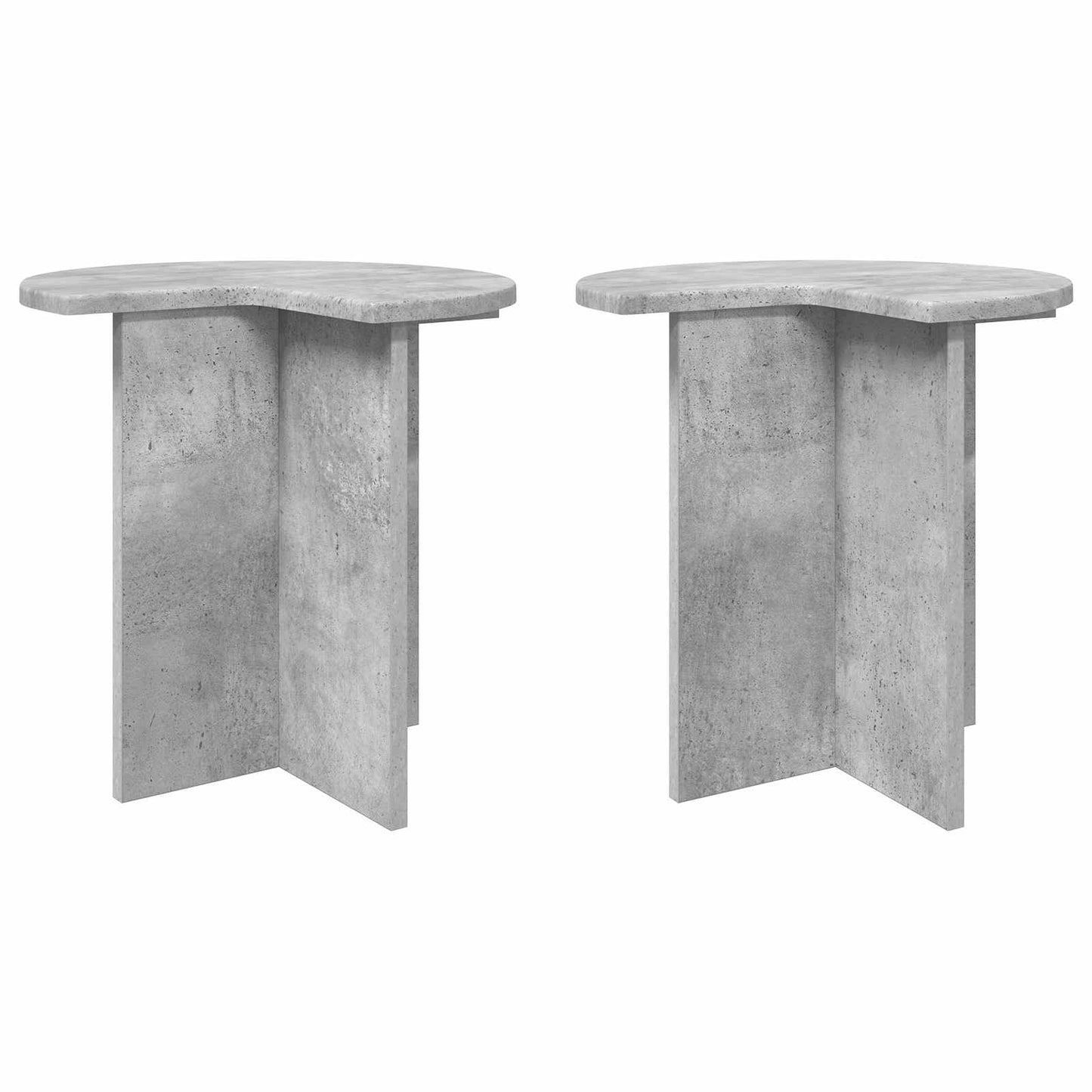 Sidetabell 2 pcs Betonggrå Ø 39 x 38 cm Konstruert tre