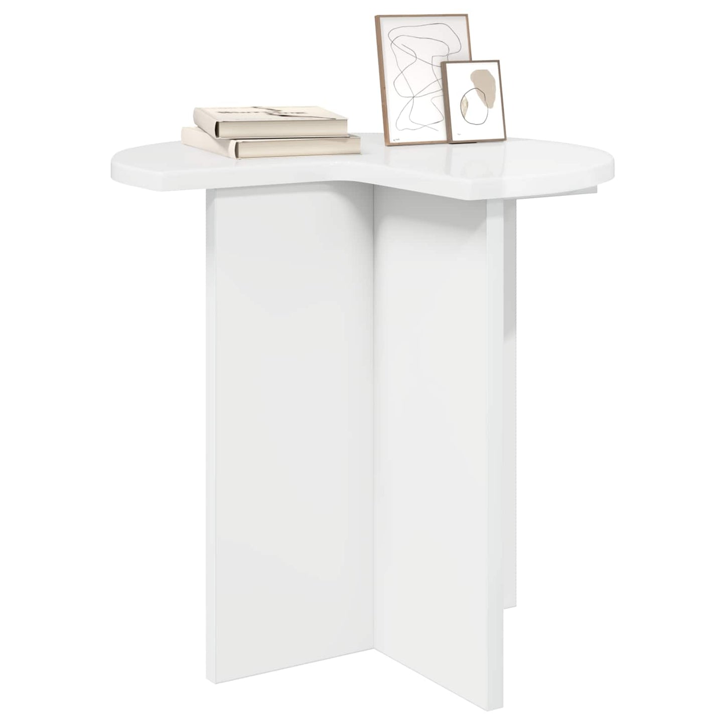 Sidetabell Høgglans hvit Ø 39 x 38 cm Konstruert tre