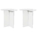 Sidetabell 2 pcs Høgglans hvit Ø 39 x 38 cm Konstruert tre