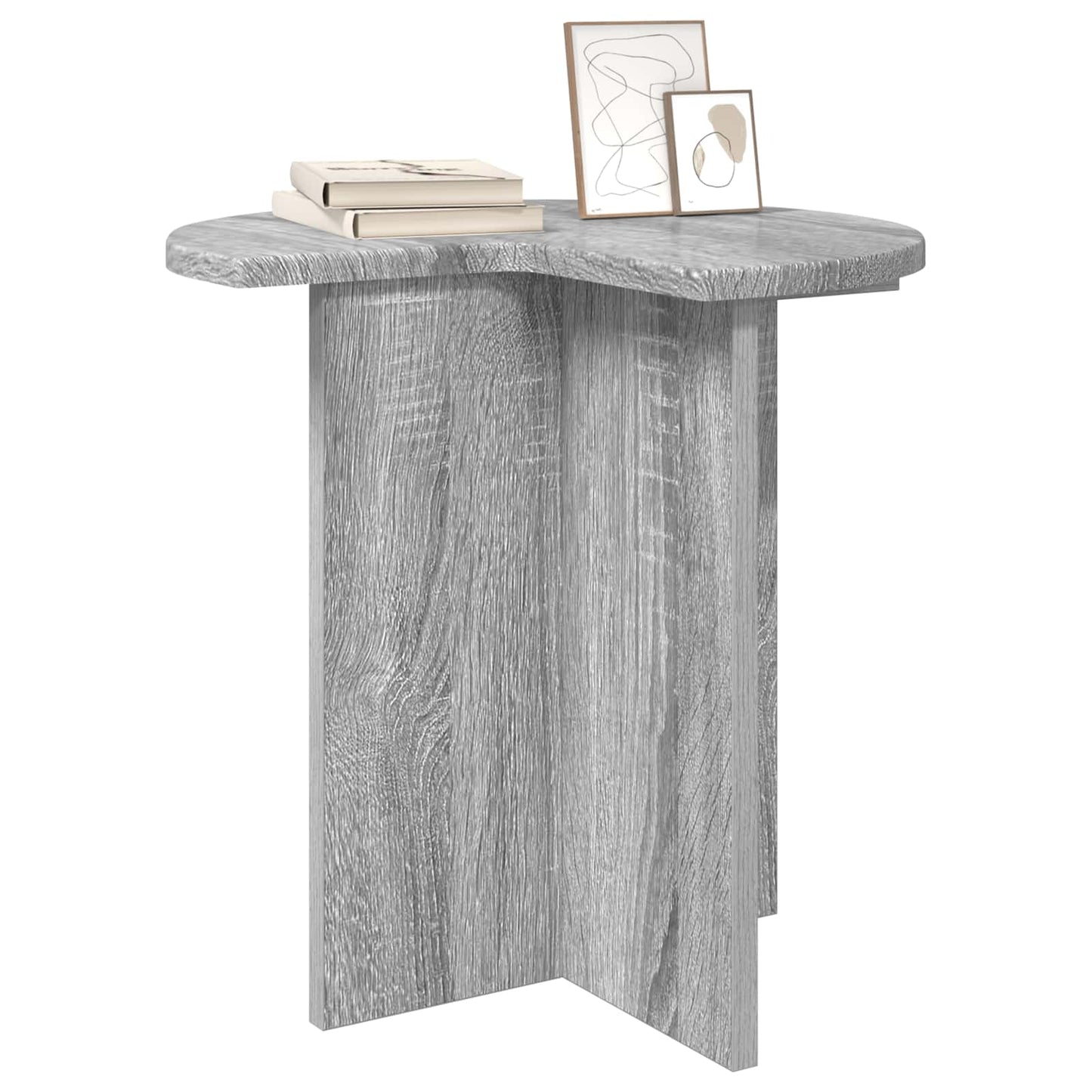 Sidetabell 2 pcs Grå sonoma Ø 39 x 38 cm Konstruert tre