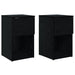 Sengeskap 2 pcs Svart eik 29 x 31,5 x 49 cm Konstruert tre