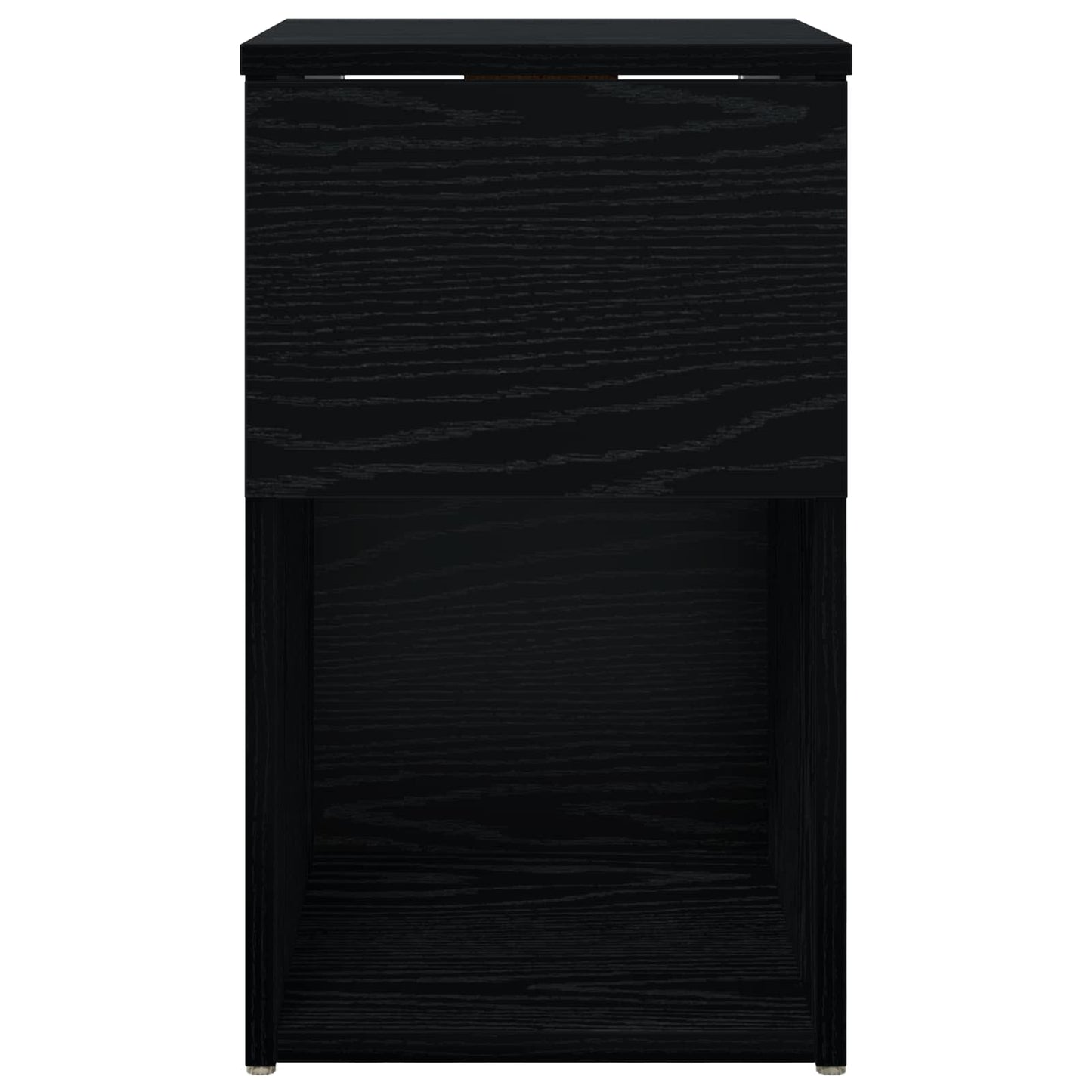 Sengeskap 2 pcs Svart eik 29 x 31,5 x 49 cm Konstruert tre