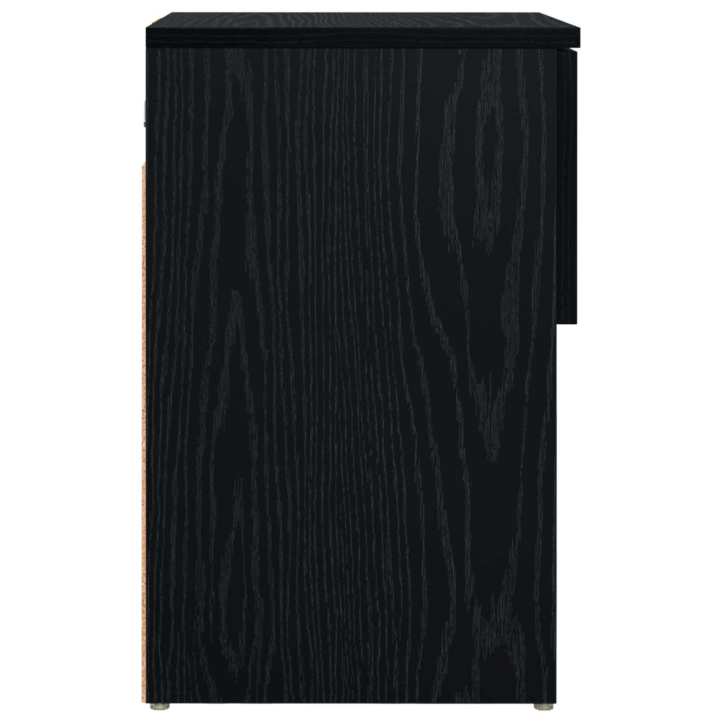Sengeskap 2 pcs Svart eik 29 x 31,5 x 49 cm Konstruert tre