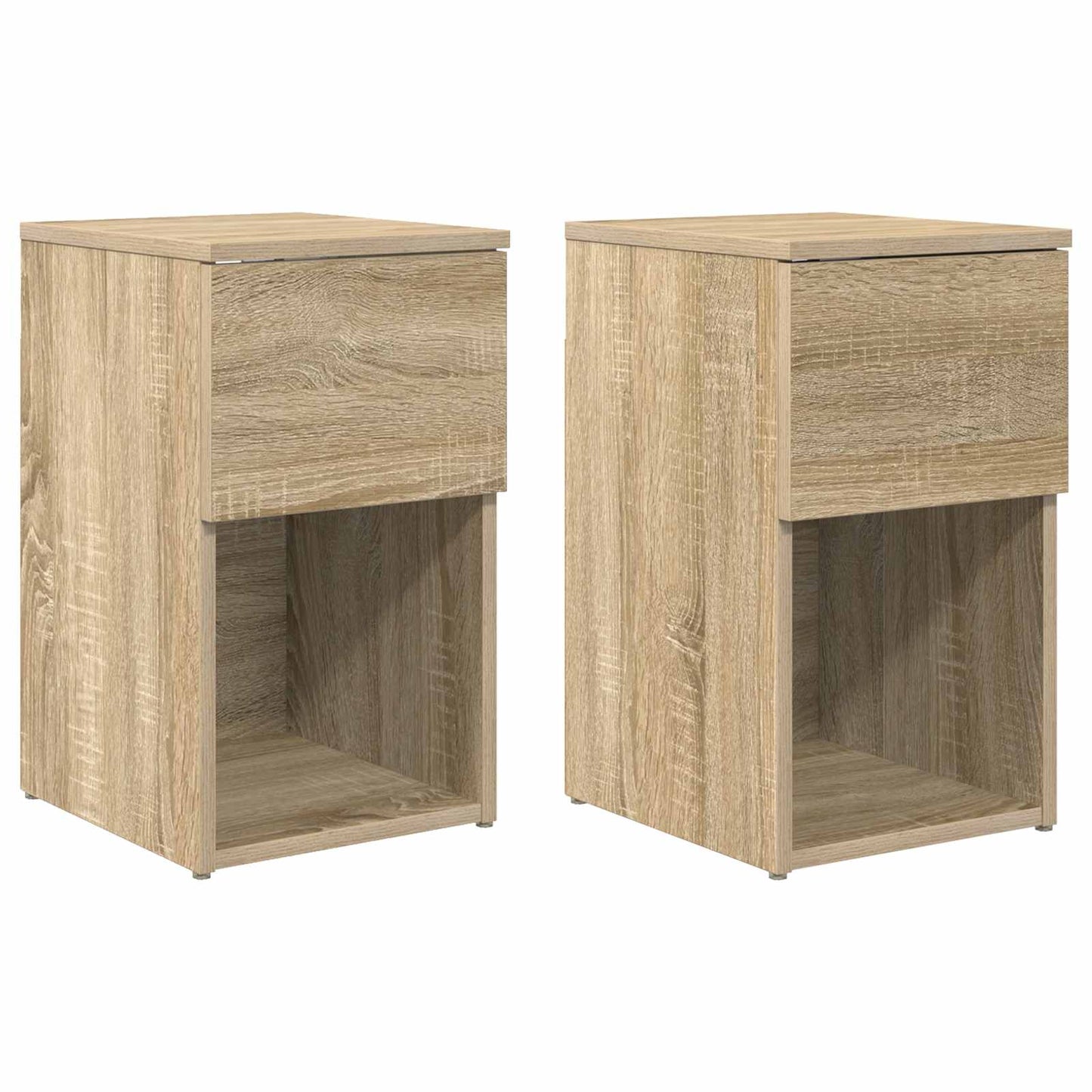 Sengeskap 2 pcs Sonoma eik 29 x 31,5 x 49 cm Konstruert tre