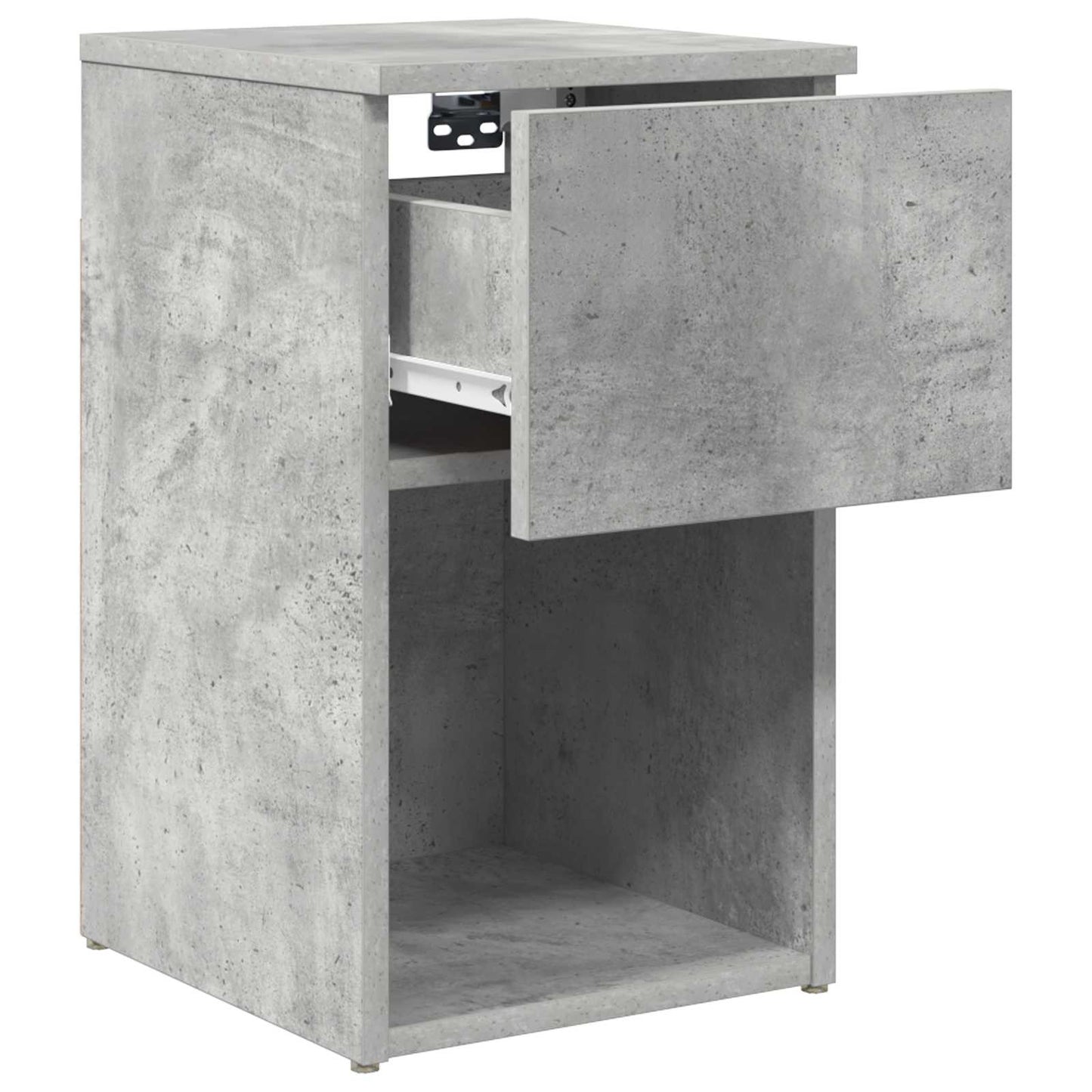 Sengeskap 2 pcs Betonggrå 29 x 31,5 x 49 cm Konstruert tre