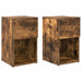 Sengeskap 2 pcs Røkt Eik 29 x 31,5 x 49 cm Konstruert tre