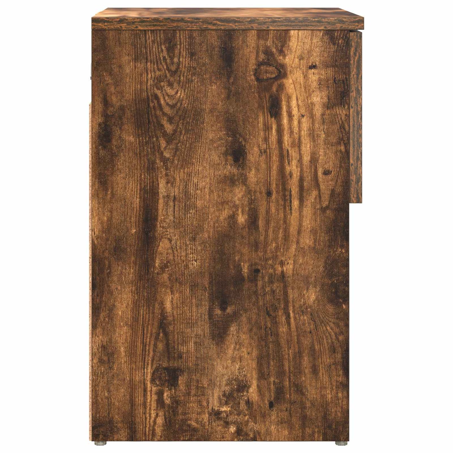 Sengeskap 2 pcs Røkt Eik 29 x 31,5 x 49 cm Konstruert tre