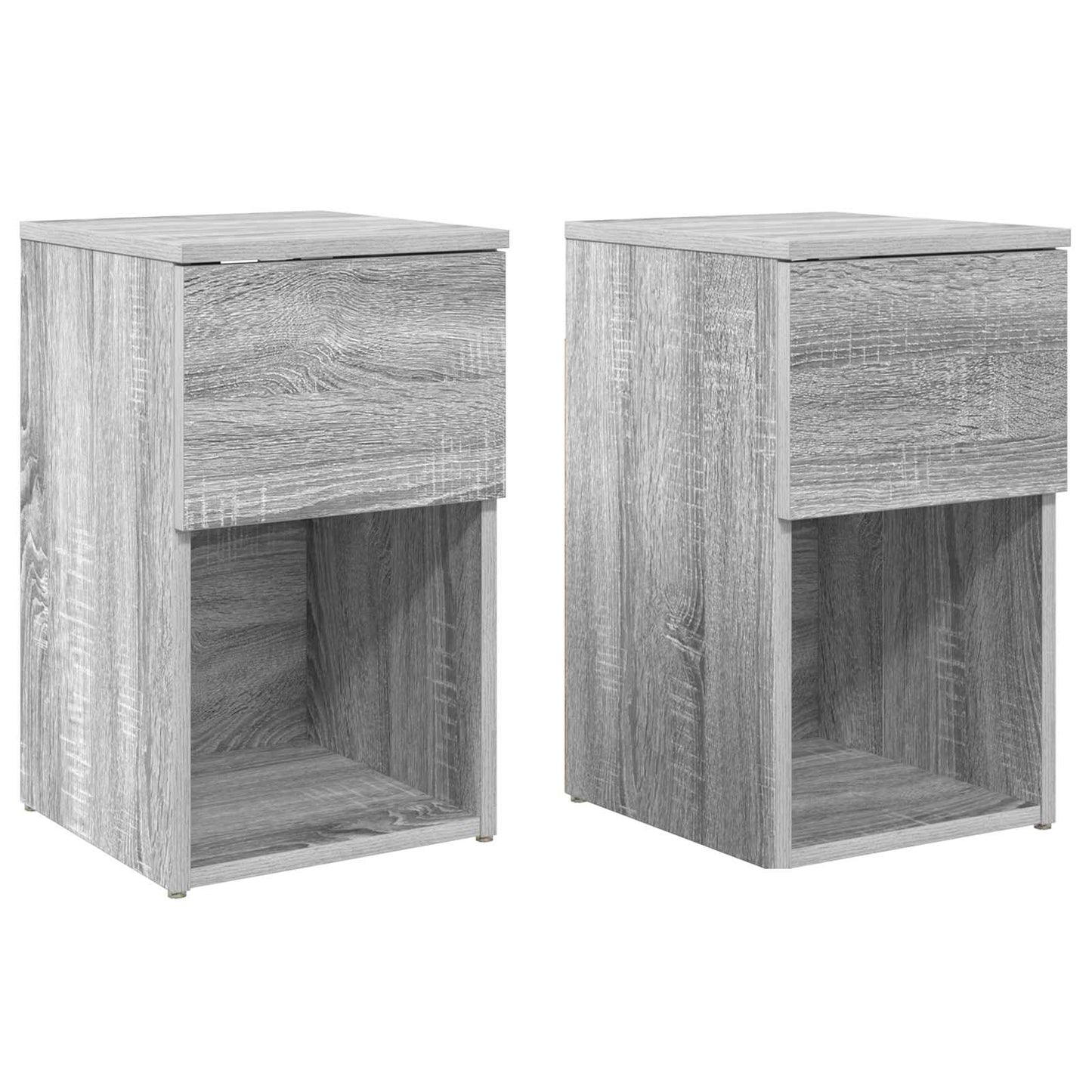 Sengeskap 2 pcs Grå sonoma 29 x 31,5 x 49 cm Konstruert tre