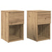 Sengeskap 2 stk. Artisan eik 29 x 31,5 x 49 cm Konstruert tre