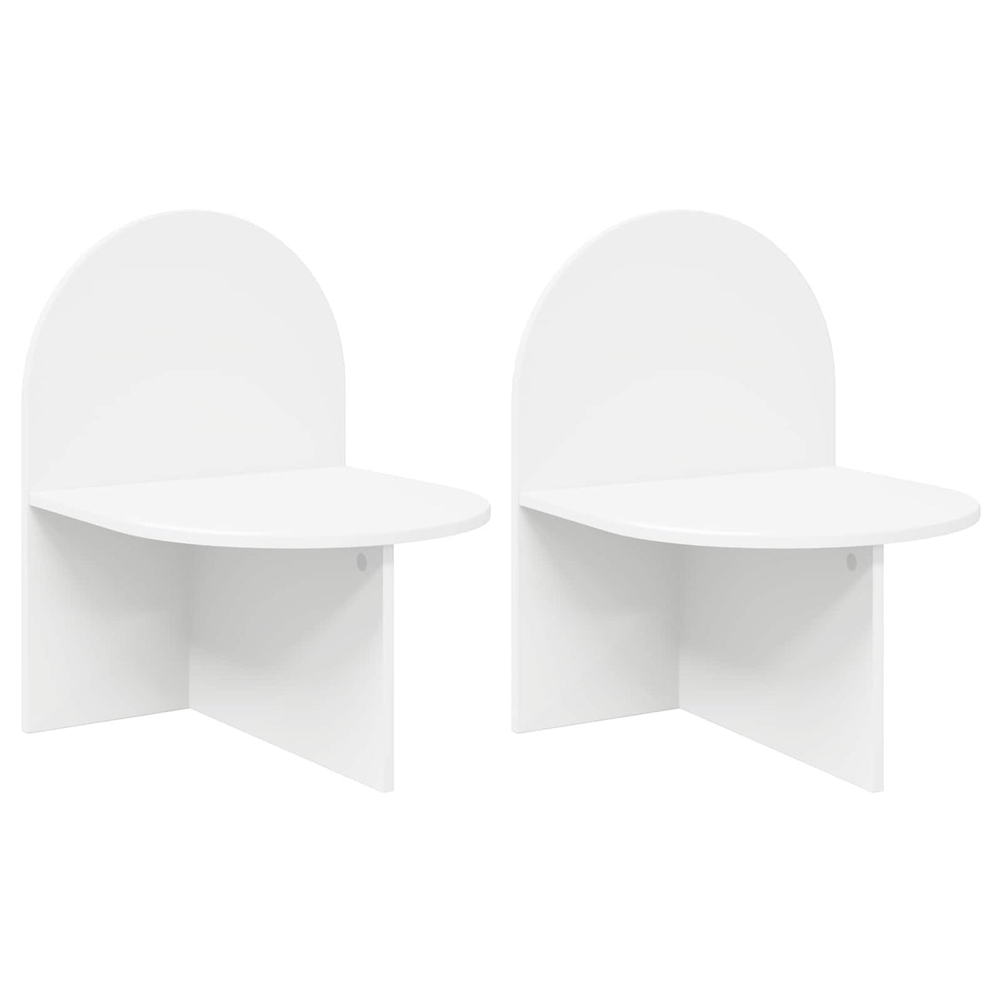Nattbord 2 pcs Hvit 48 x 49 x 65 cm Konstruert tre