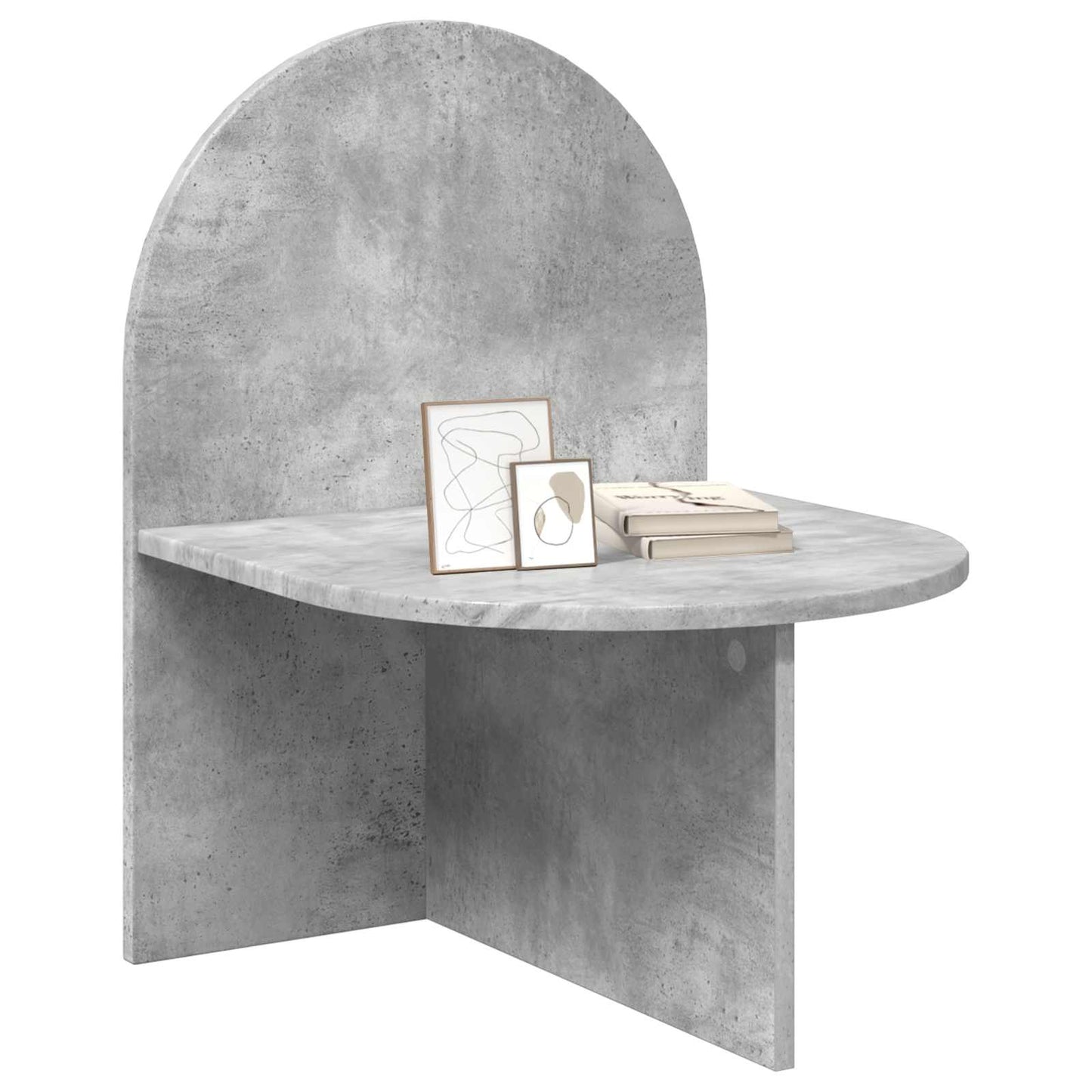 Nattbord 2 pcs Betonggrå 48 x 49 x 65 cm Konstruert tre