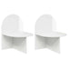 Nattbord 2 pcs Høgglans hvit 48 x 49 x 65 cm Konstruert tre