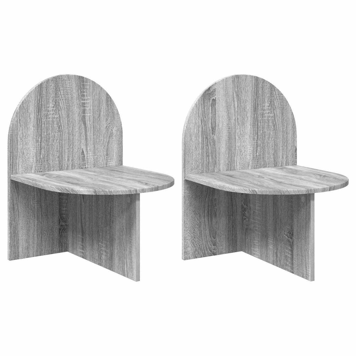 Nattbord 2 pcs Grå sonoma 48 x 49 x 65 cm Konstruert tre