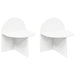 Nattbord 2 pcs Hvit 40 x 35,5 x 45,5 cm Konstruert tre