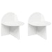 Nattbord 2 pcs Høgglans hvit 40 x 35,5 x 45,5 cm Konstruert tre