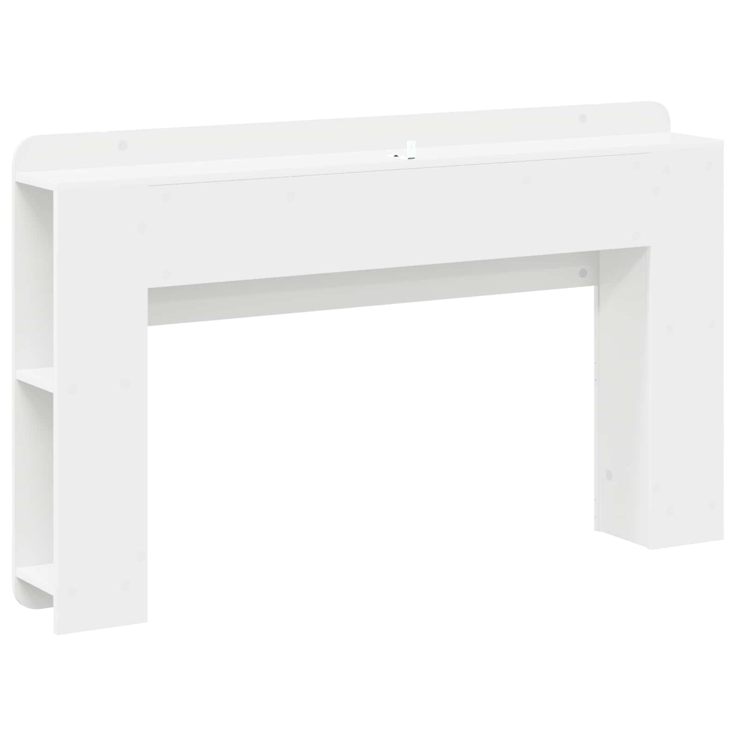 Hodegavlskap med lagring Hvit 135 x 18,5 x 80 cm Konstruert tre