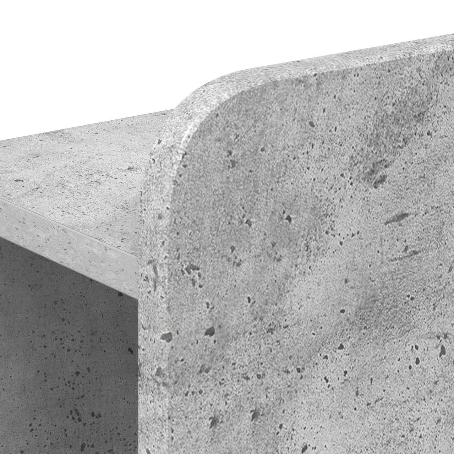 Hodegavlskap med lagring Betonggrå Konstruert tre