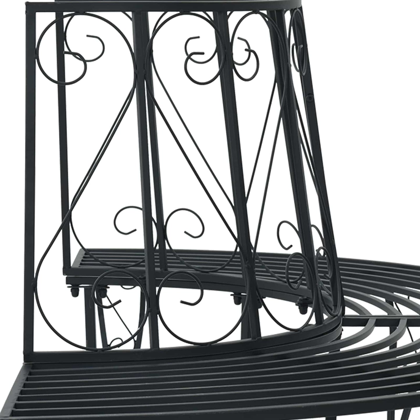 Trebens 4-Antall seter 160 x 80 x 89 cm Stål Svart halvrund