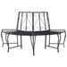 Trebens 4-Antall seter 160 x 80 x 89 cm Stål Svart halvrund
