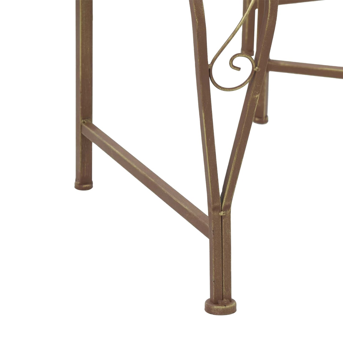 Trebens 8-Antall seter Ø 160 x 89 cm Stål Antikk Brun Rund
