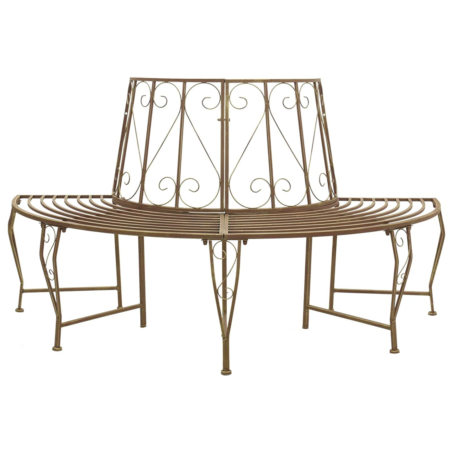 Trebens 4-Antall seter 160 x 80 x 89 cm Stål Antikk Brun