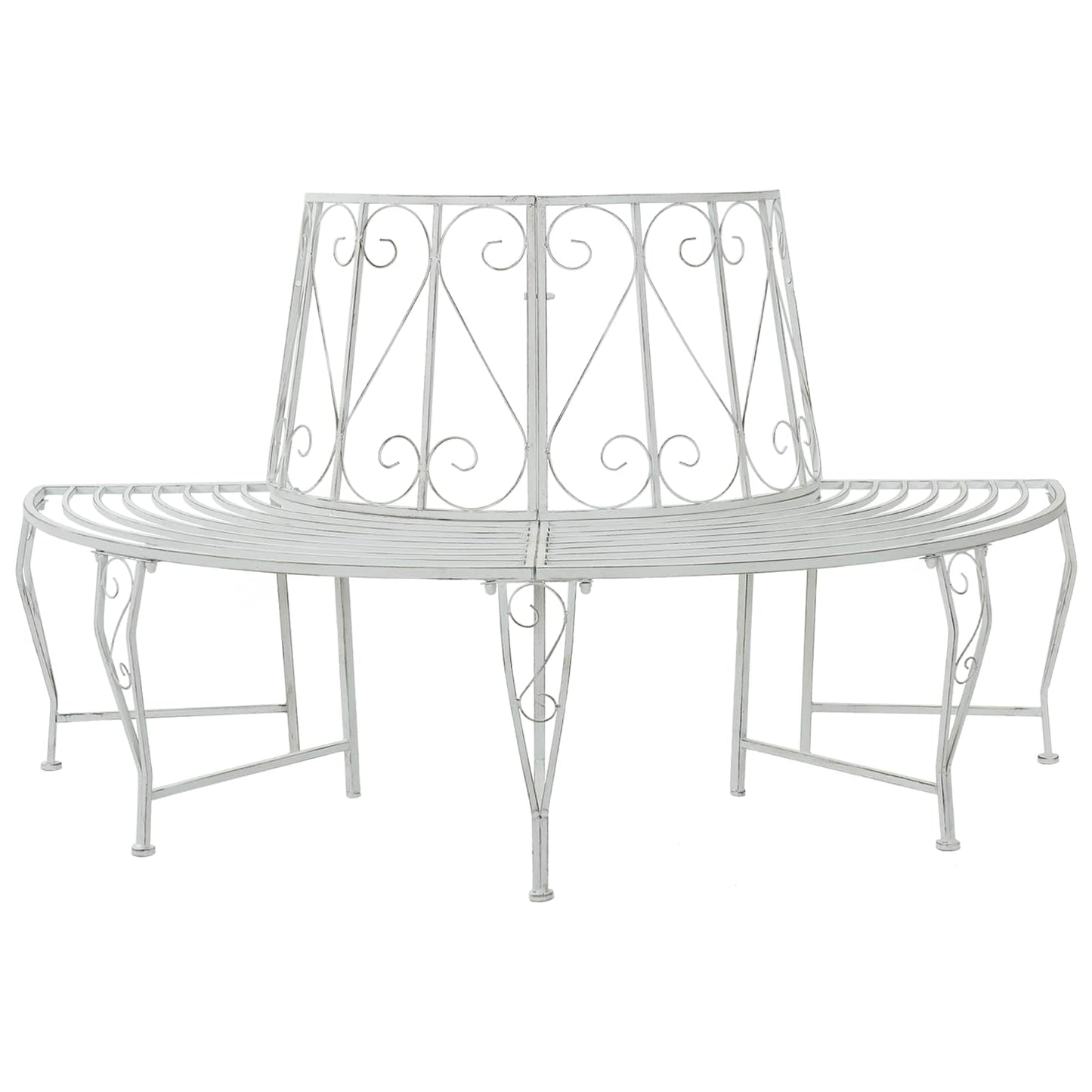 Trebens 4-Antall seter 160 x 80 x 89 cm Stål Antikk hvit