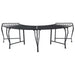 Trebens 4-Antall seter 160 x 80 x 44 cm Stål Svart halvrund