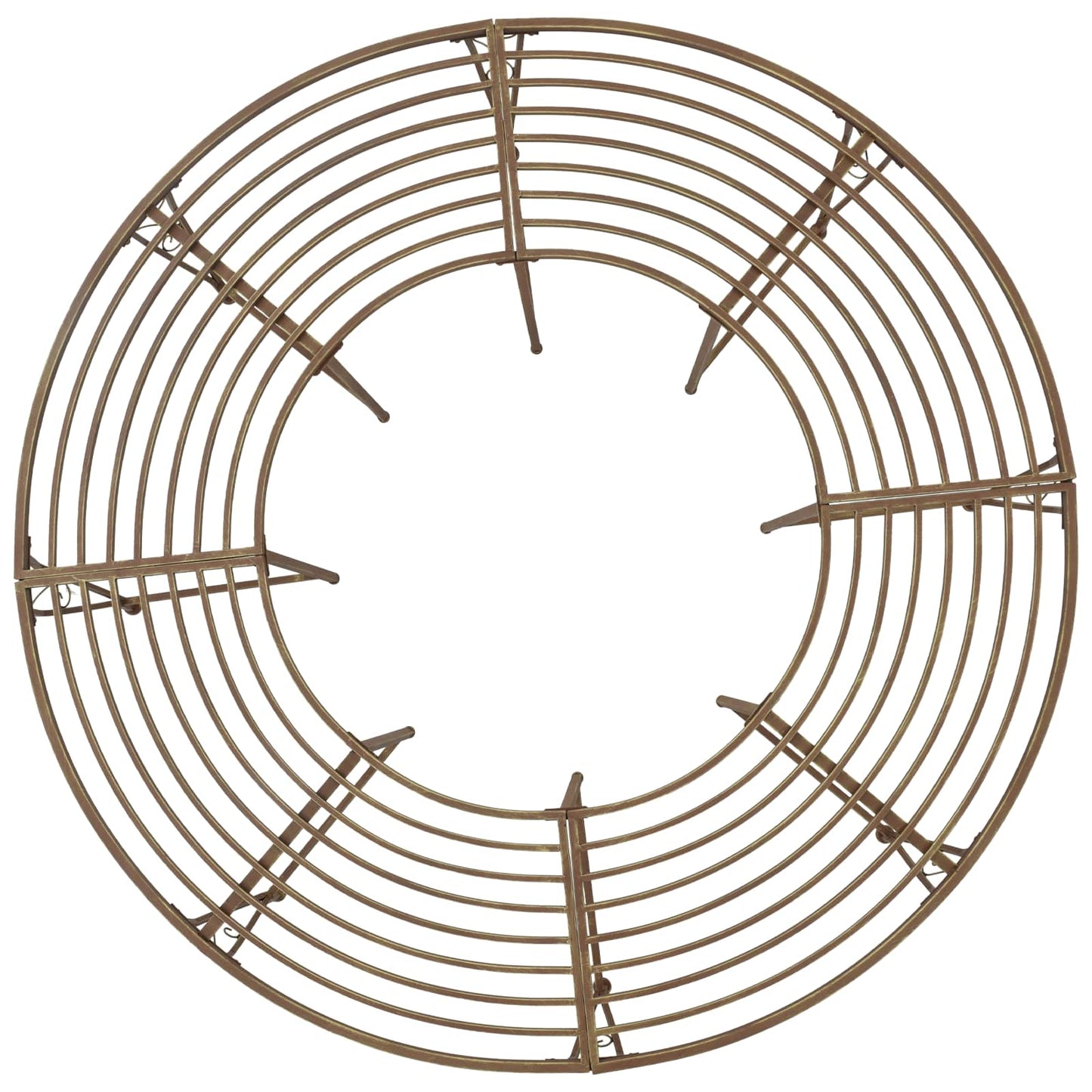 Trebens 8-Antall seter Ø 160 x 44 cm Stål Antikk Brun Rund