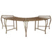 Trebens 4-Antall seter 160 x 80 x 44 cm Stål Antikk Brun