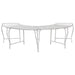 Trebens 4-Antall seter 160 x 80 x 44 cm Stål Antikk hvit