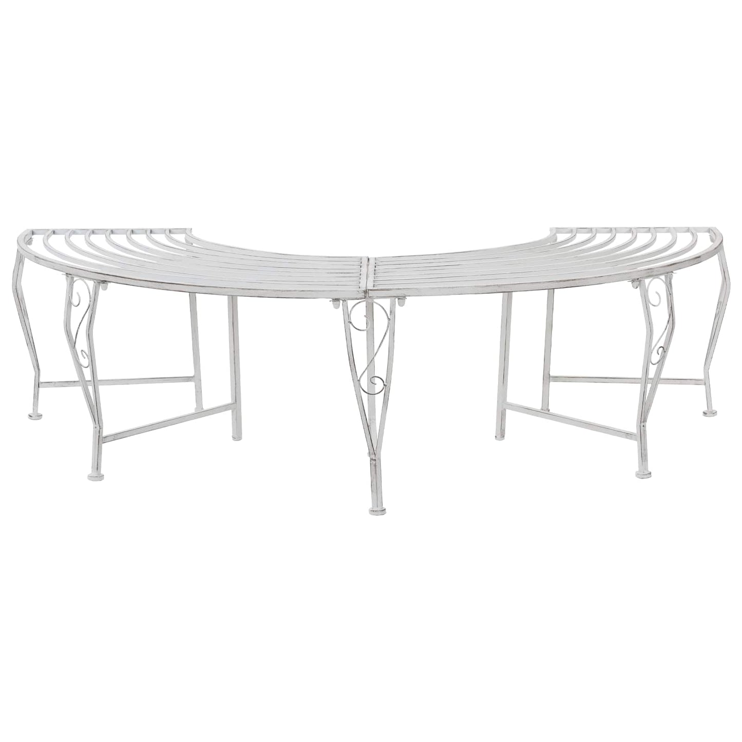 Trebens 4-Antall seter 160 x 80 x 44 cm Stål Antikk hvit