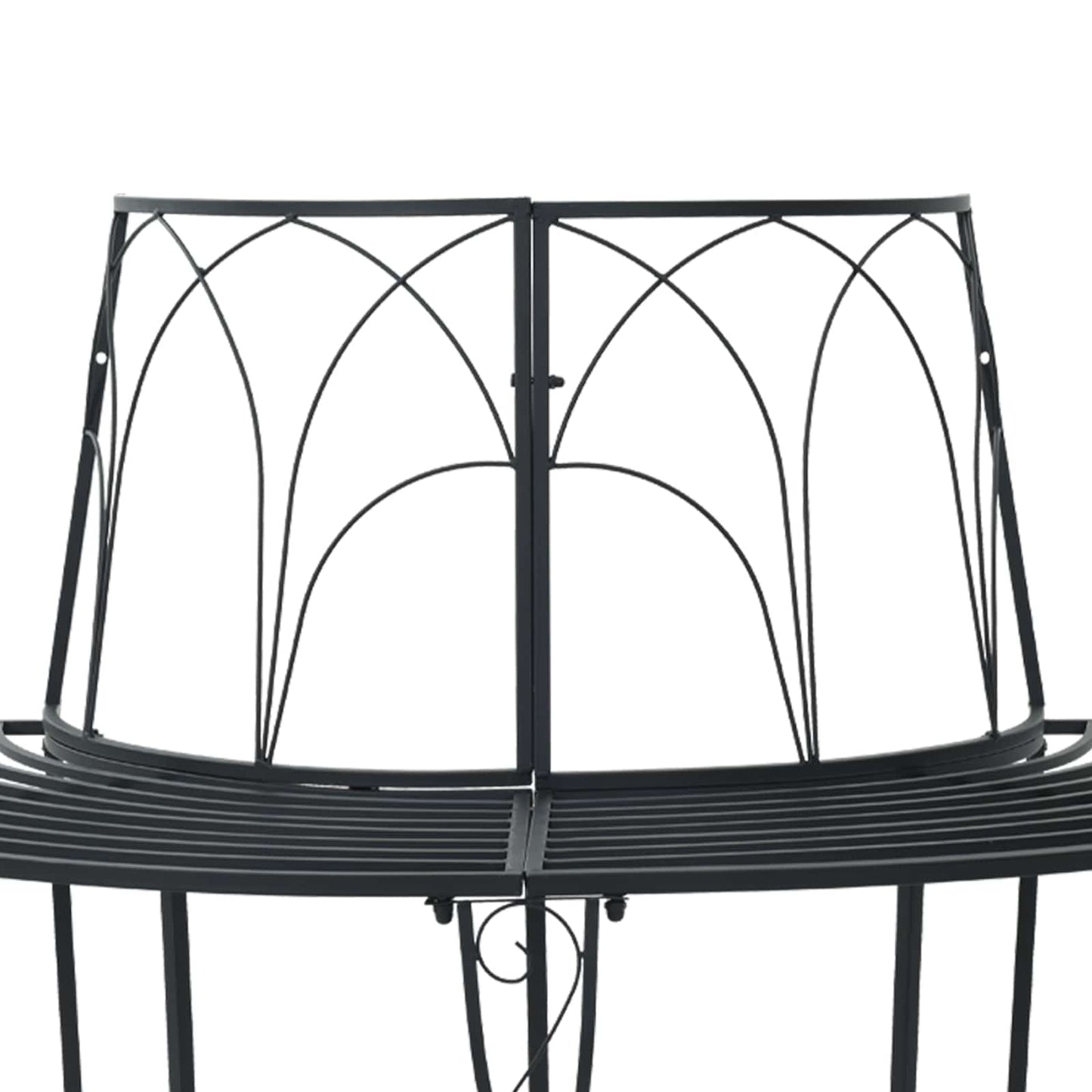 Trebens 4-Antall seter 160 x 80 x 89 cm Stål Svart halvrund