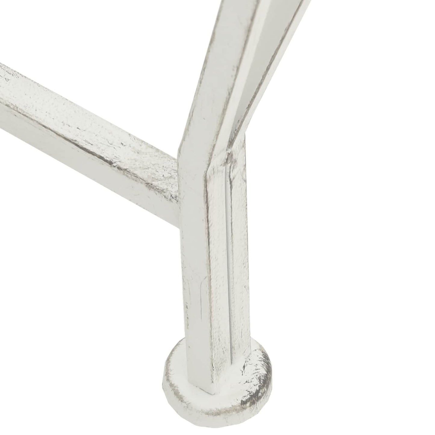 Trebens 8-Antall seter Ø 160 x 89 cm Stål Antikk hvit Rund