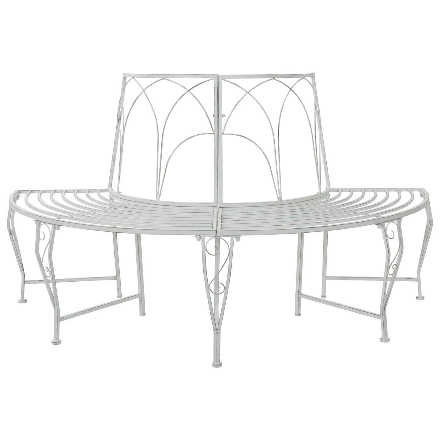 Trebens 4-Antall seter 160 x 80 x 89 cm Stål Antikk hvit