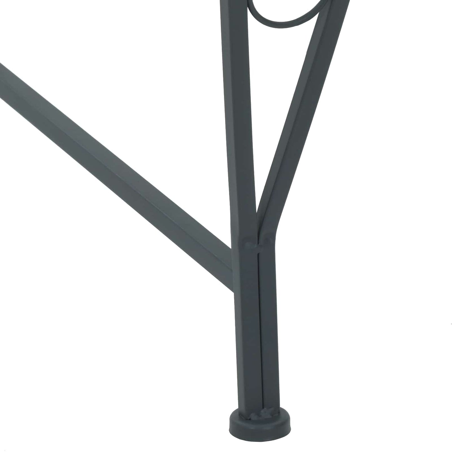 Trebens 4-Antall seter 160 x 80 x 89 cm Stål Sølvgrå halvrund