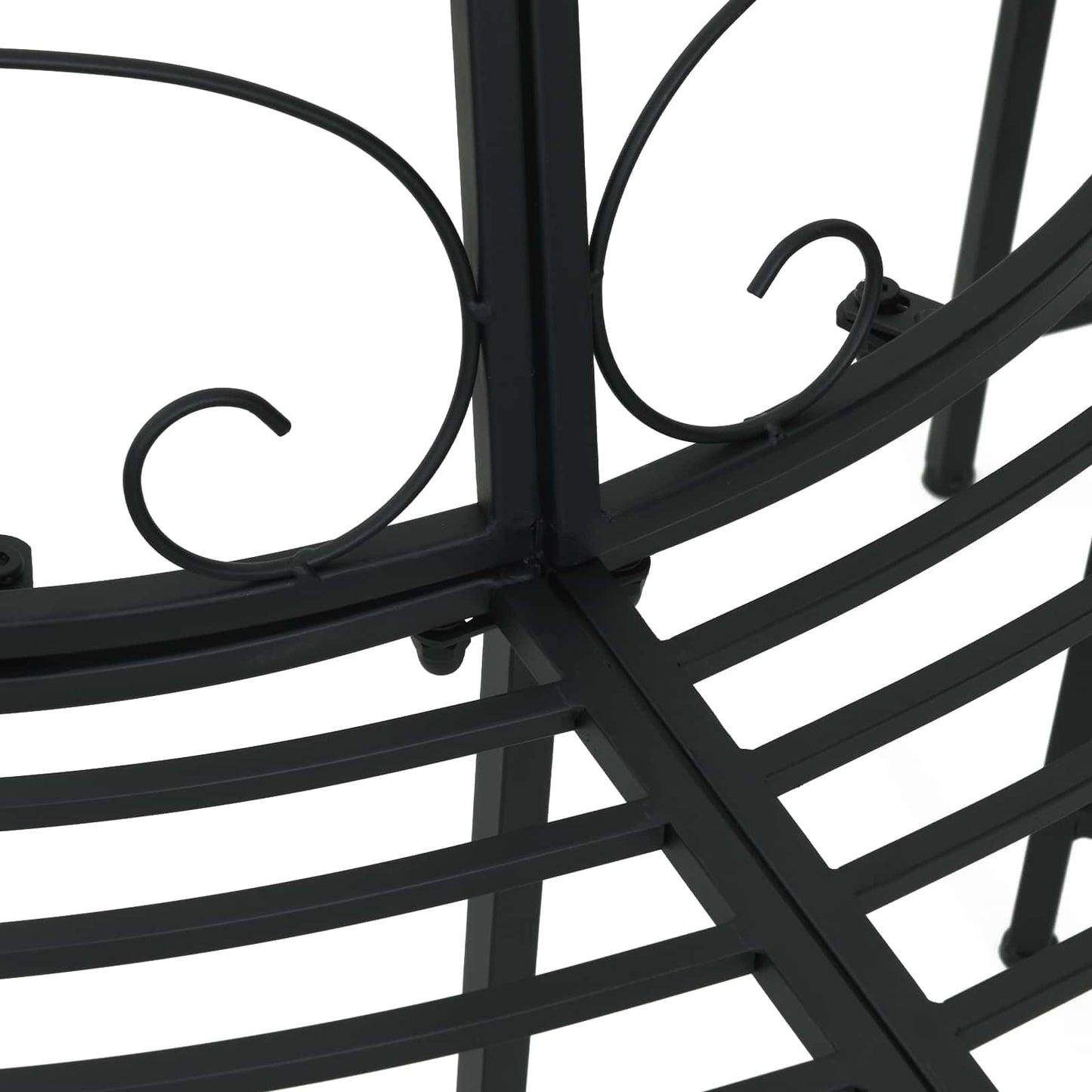 Trebens 4-Antall seter 160 x 80 x 89 cm Stål Svart halvrund