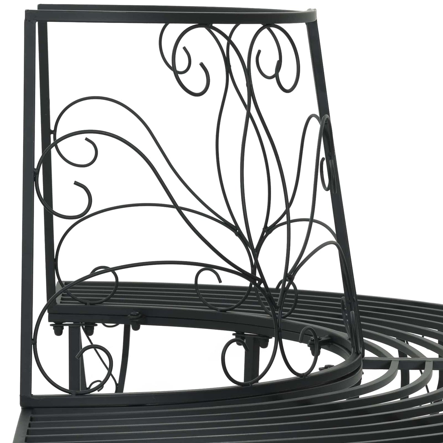 Trebens 4-Antall seter 160 x 80 x 89 cm Stål Svart halvrund