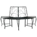 Trebens 4-Antall seter 160 x 80 x 89 cm Stål Svart halvrund